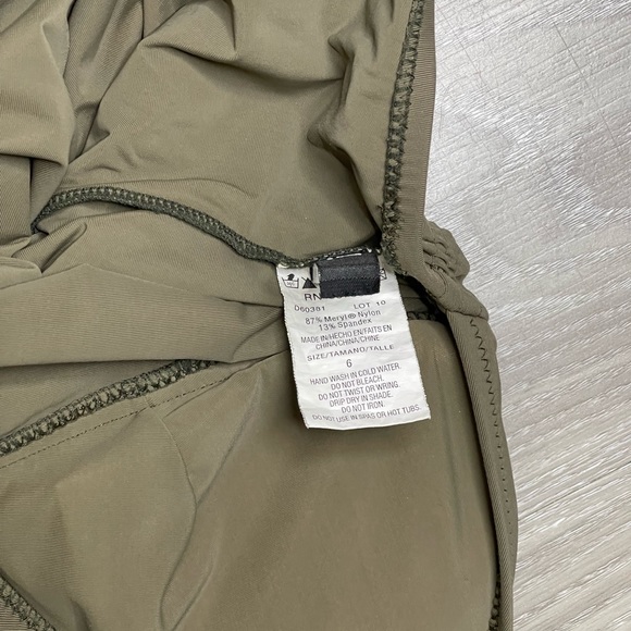 DKNY Olive Green Ruched One Piece Swimsuit - Picture 4 of 7